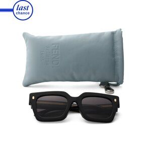 FENDI Black 52mm Square Sunglasses